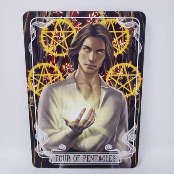 Fairyloot Tarot Card Stephanie Garber Caraval The Fallen Star Four of Pentacles - Picture 4 of 4